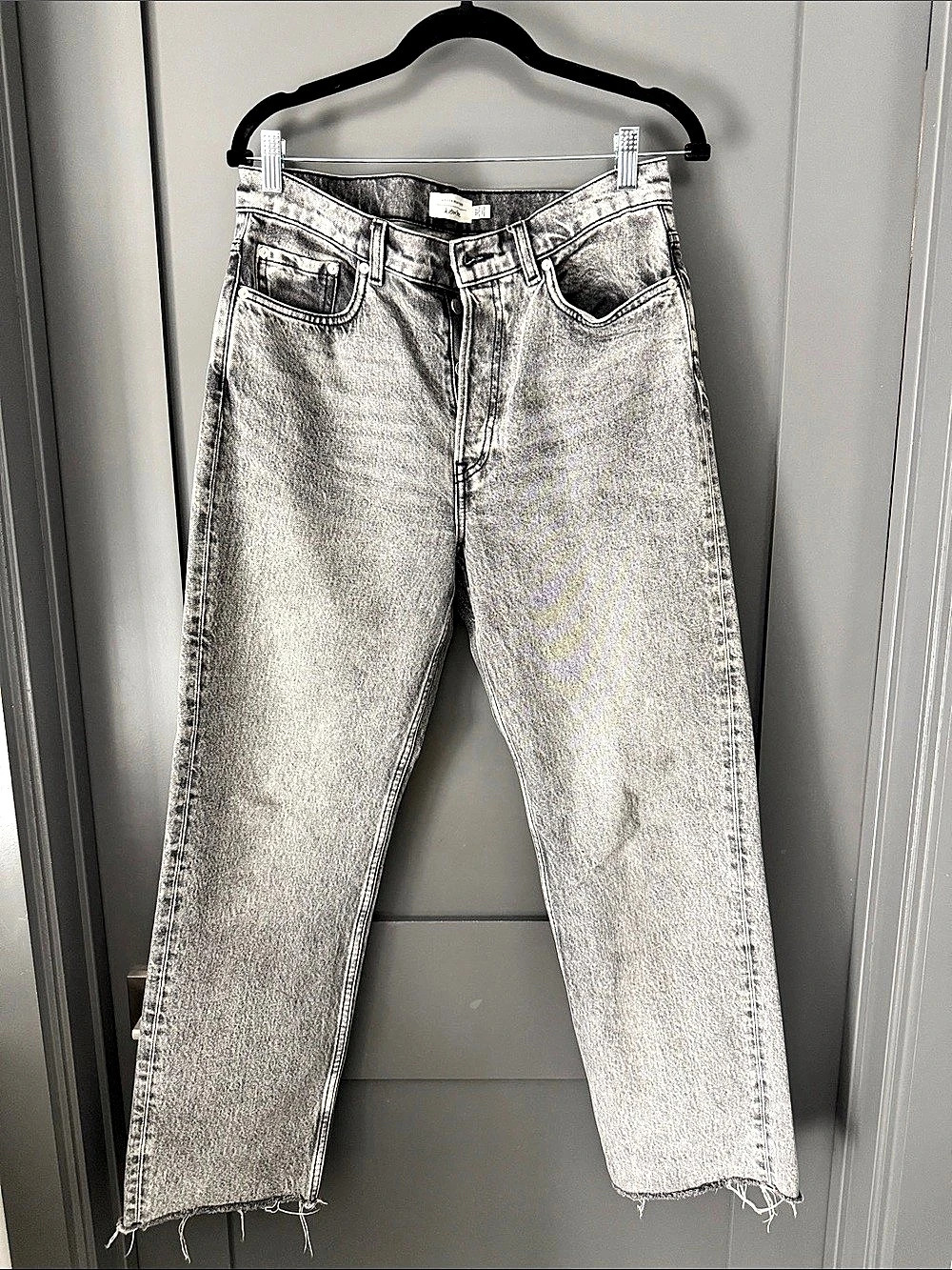 & Other Stories Stockholm Atelier High Waist Straight Leg Jeans & Gray usa 31